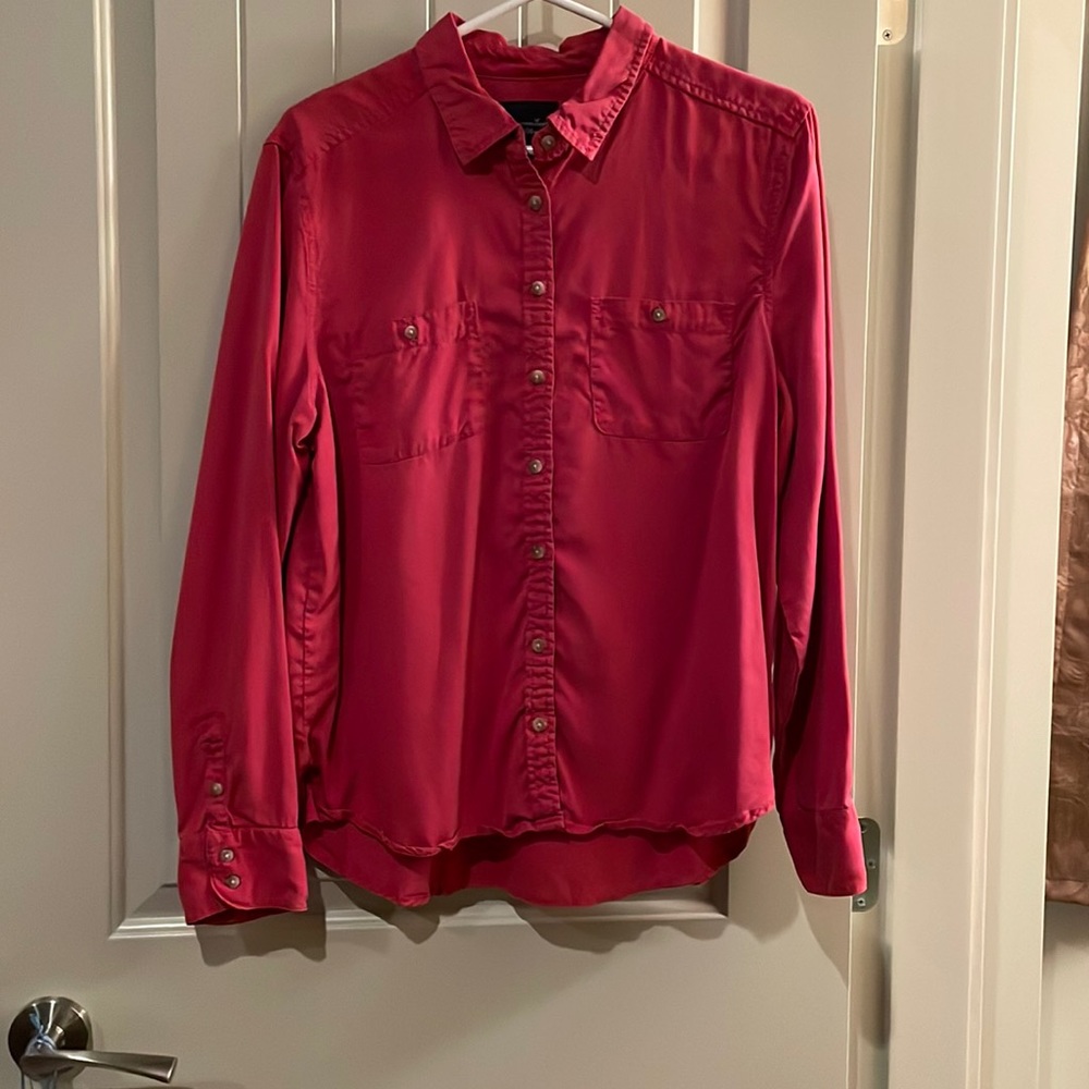 Red American Eagle Button Up